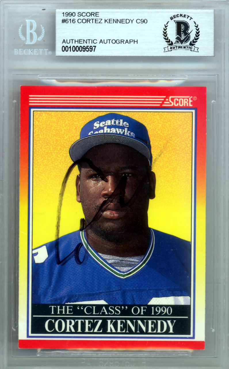 Cortez Kennedy Autographed 1990 Score Rookie Card #616 Seattle Seahawks  Beckett BAS #10009597 - Mill Creek Sports