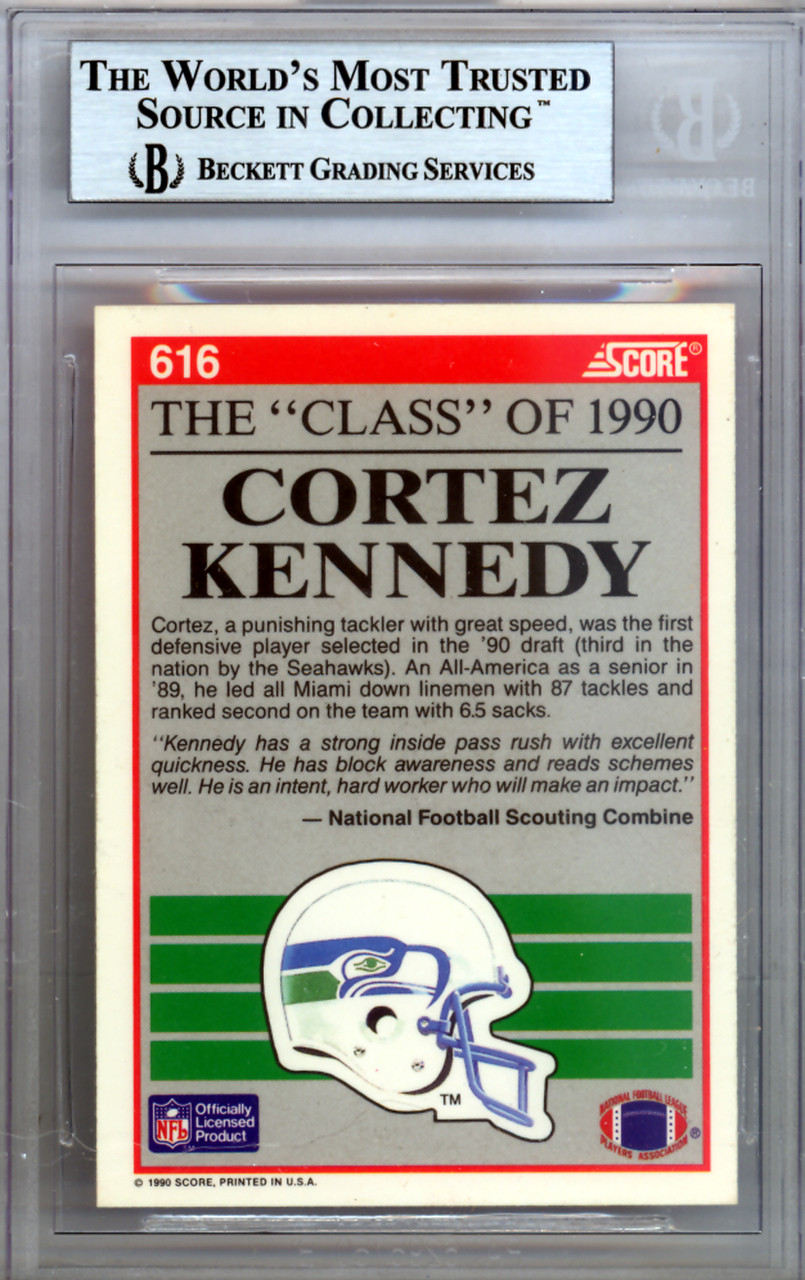 Cortez Kennedy Autographed 1990 Score Rookie Card #616 Seattle