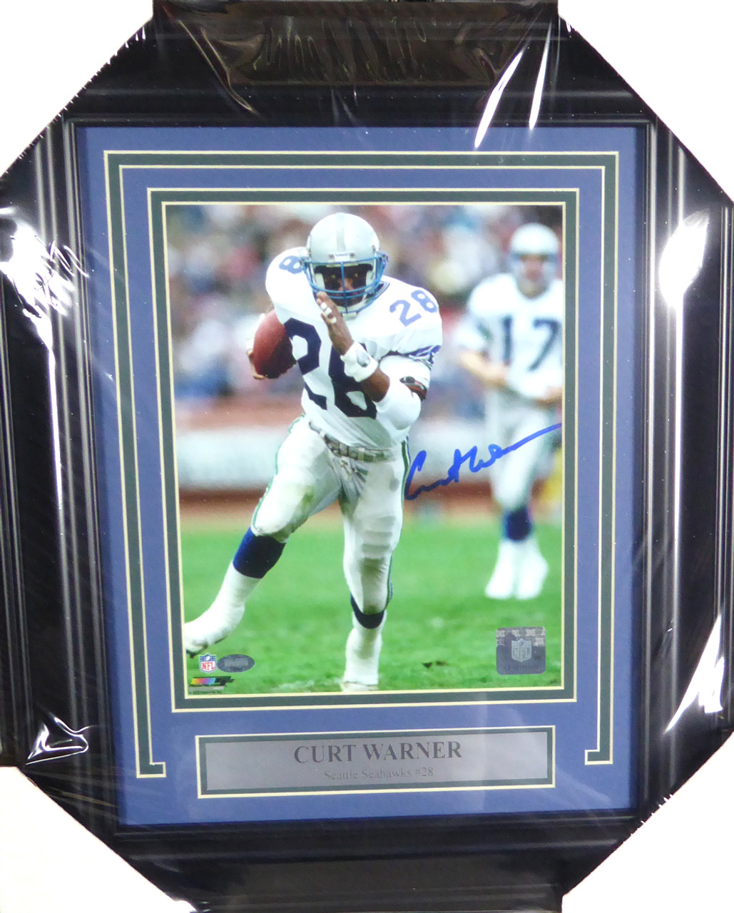 Curt Warner Autographed Framed 8x10 Photo Seattle Seahawks MCS Holo Stock  #126587