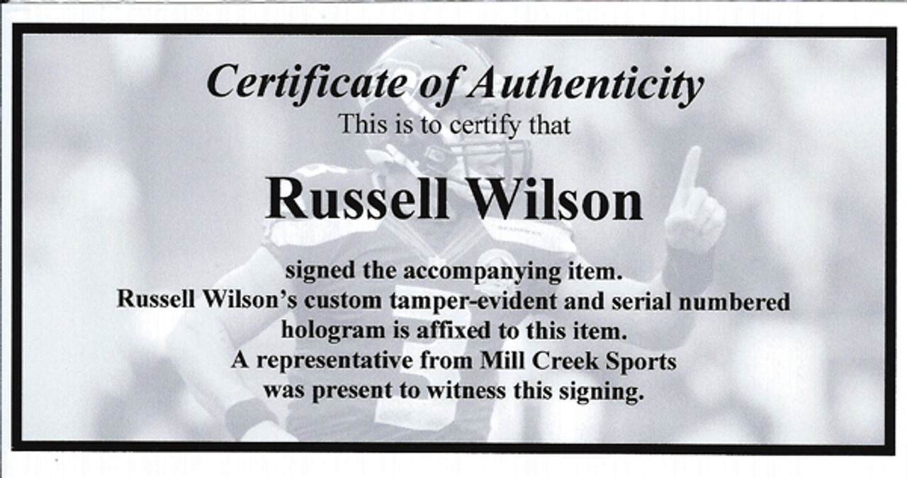 Russell Wilson Autographed 16x20 Photo Seattle Seahawks