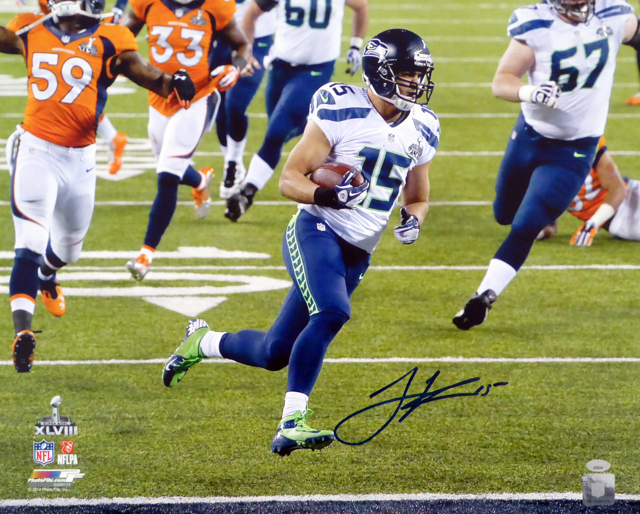 Jermaine Kearse Autographed 16x20 Photo Seattle Seahawks SB XLVIII