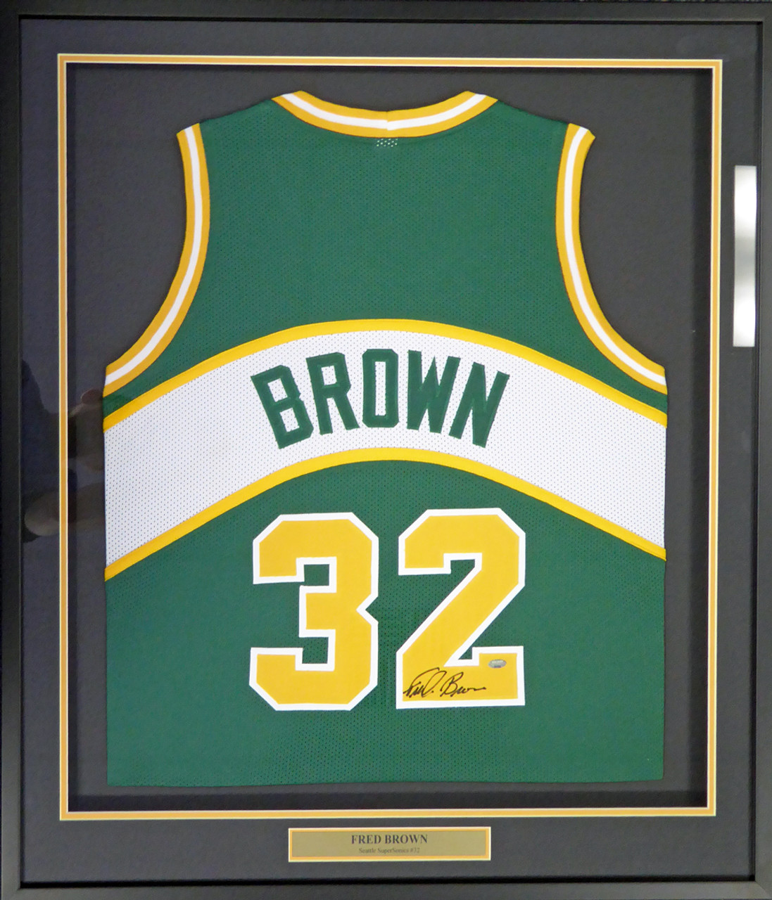 Seattle Supersonics Gary Payton Autographed Framed White Jersey