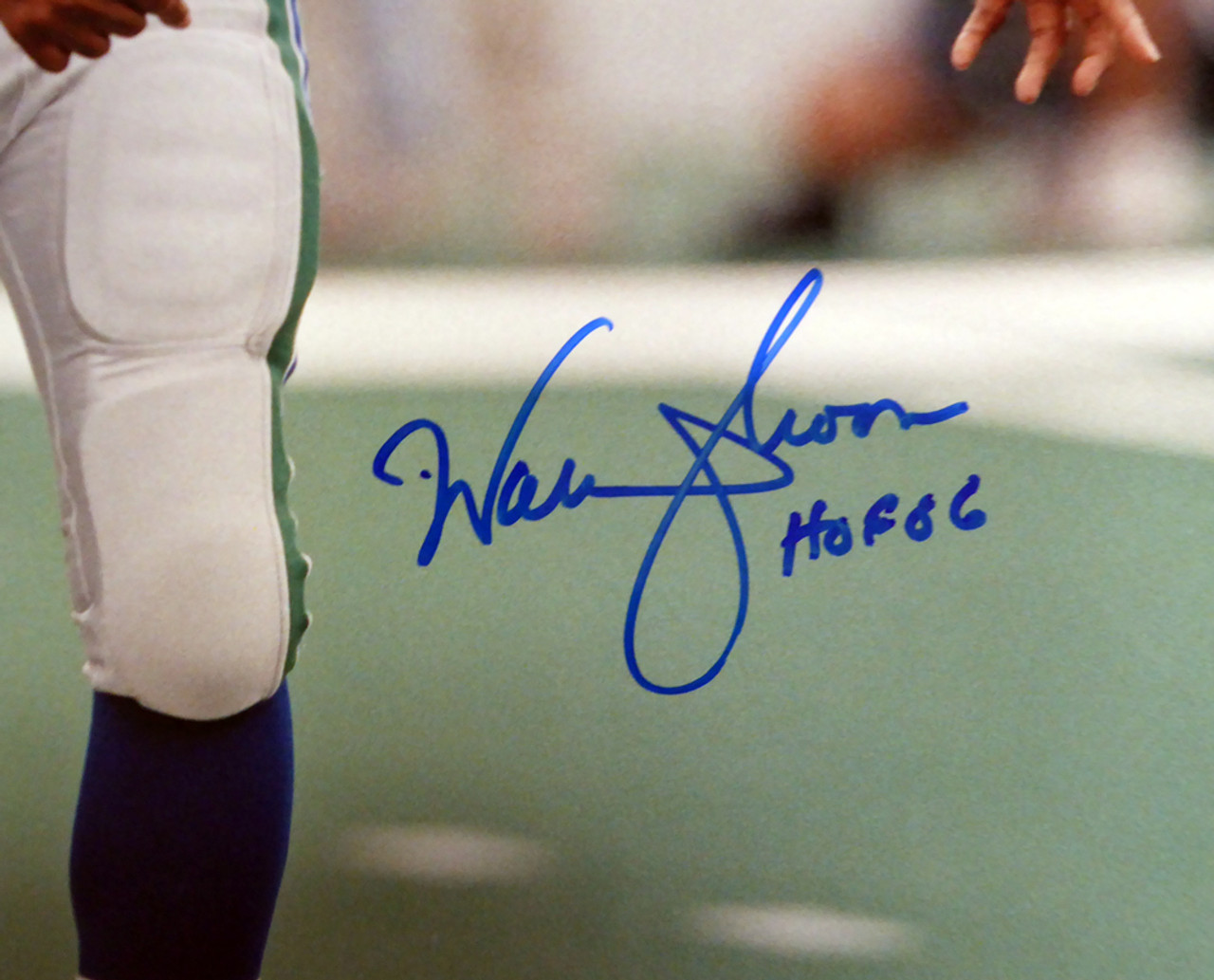 Warren Moon Autographed Custom Framed Seattle Seahawks Jersey 'HOF  06' JSA COA