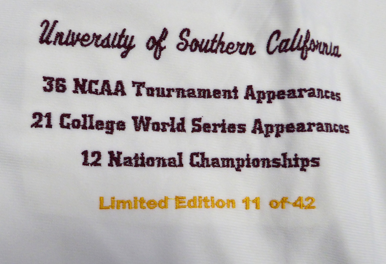 USC Tojans Legends Autographed White Jersey With 4 Signatures Including Tom  Seaver, Mark McGwire, Randy Johnson & Fred Lynn Limited Edition #/42  Steiner Holo Stock #112675 - Mill Creek Sports