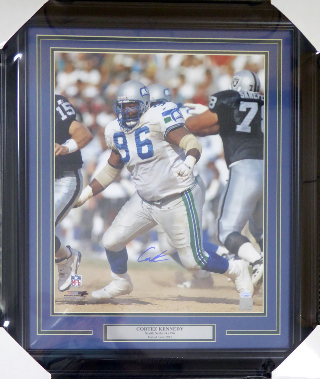 Cortez Kennedy Autographed Framed 16x20 Photo Seattle Seahawks Beckett BAS  & MCS Holo