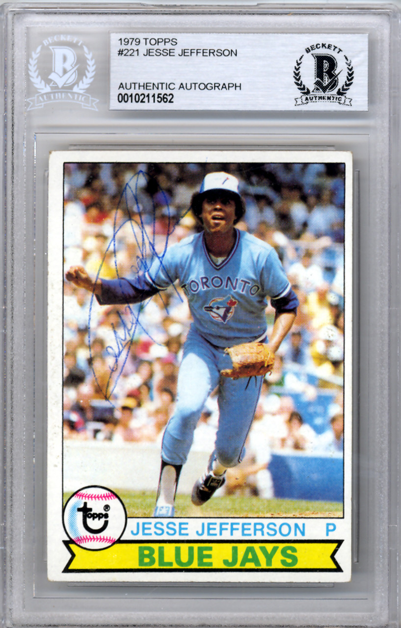 Jesse Jefferson Autographed 1977 Topps Card #326 Toronto Blue Jays