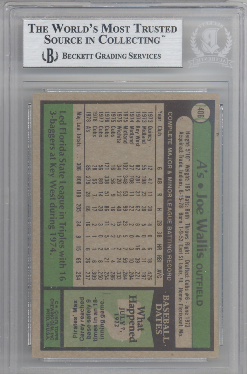 George Lauzerique Autographed 1970 Topps Card #41 Oakland A's PSA