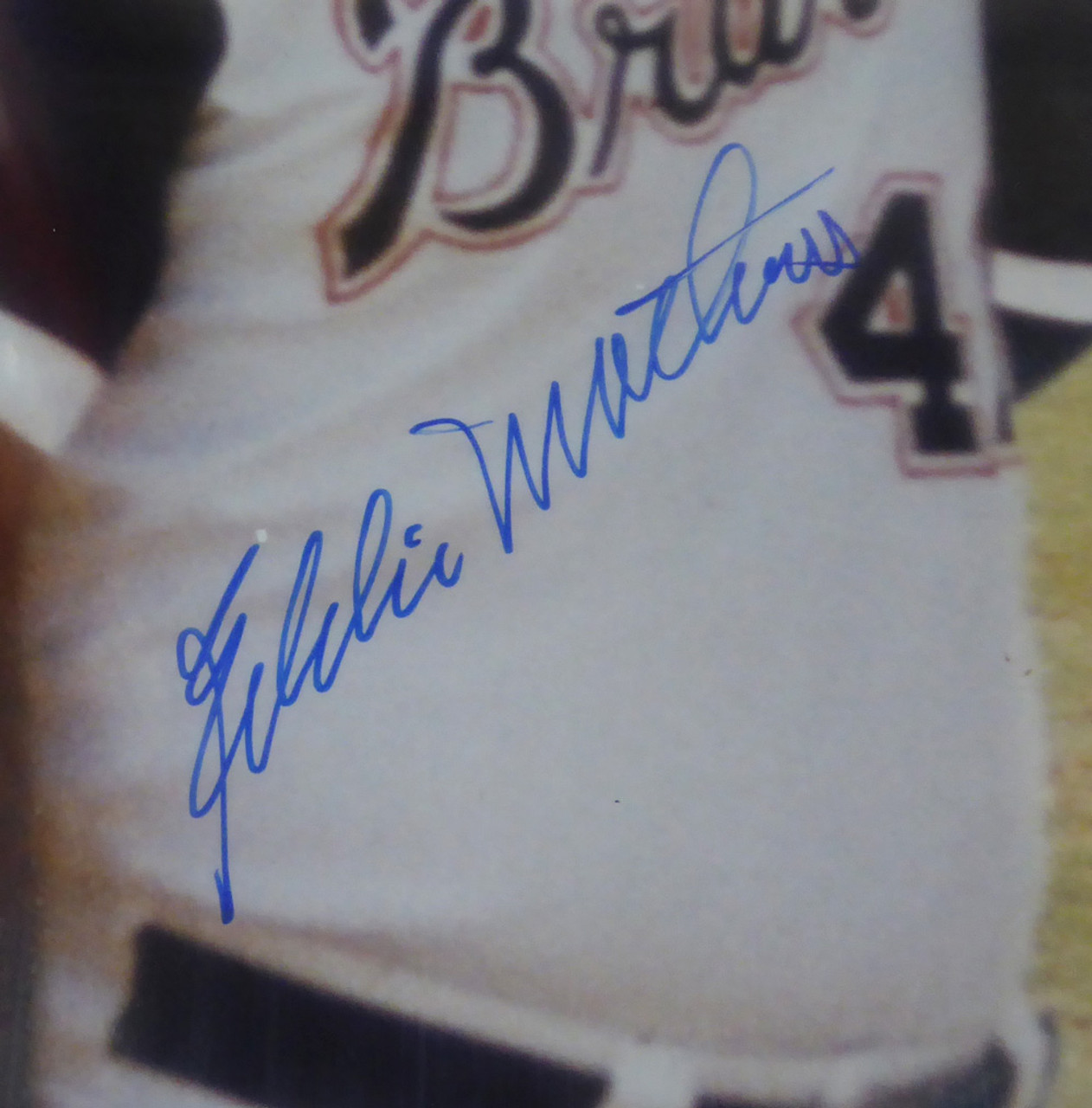Hank Aaron Autographed Framed 16x20 Photo Milwaukee Braves JSA #II38418