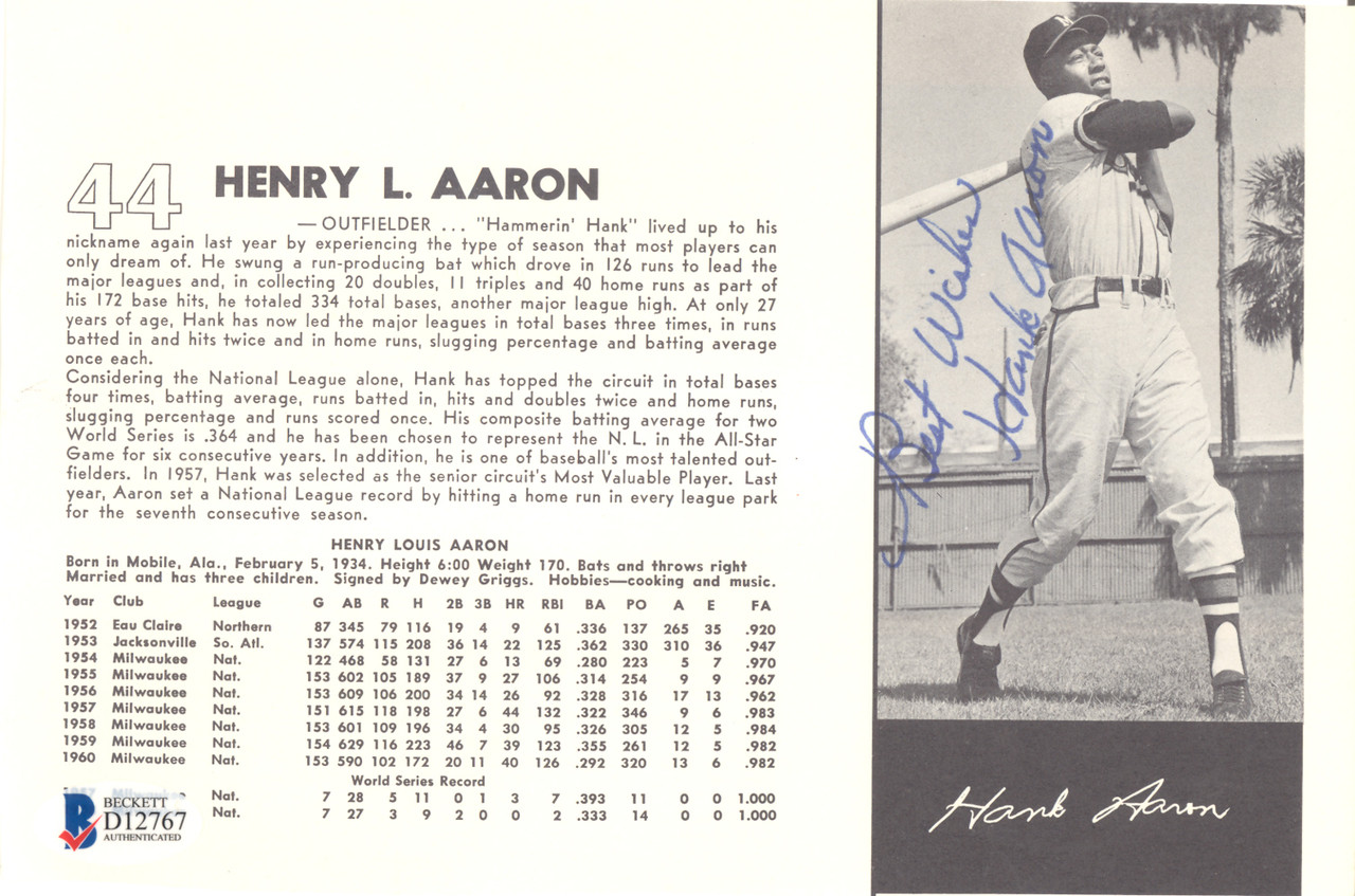 Hank Aaron Autographed Framed 16x20 Photo Milwaukee Braves JSA