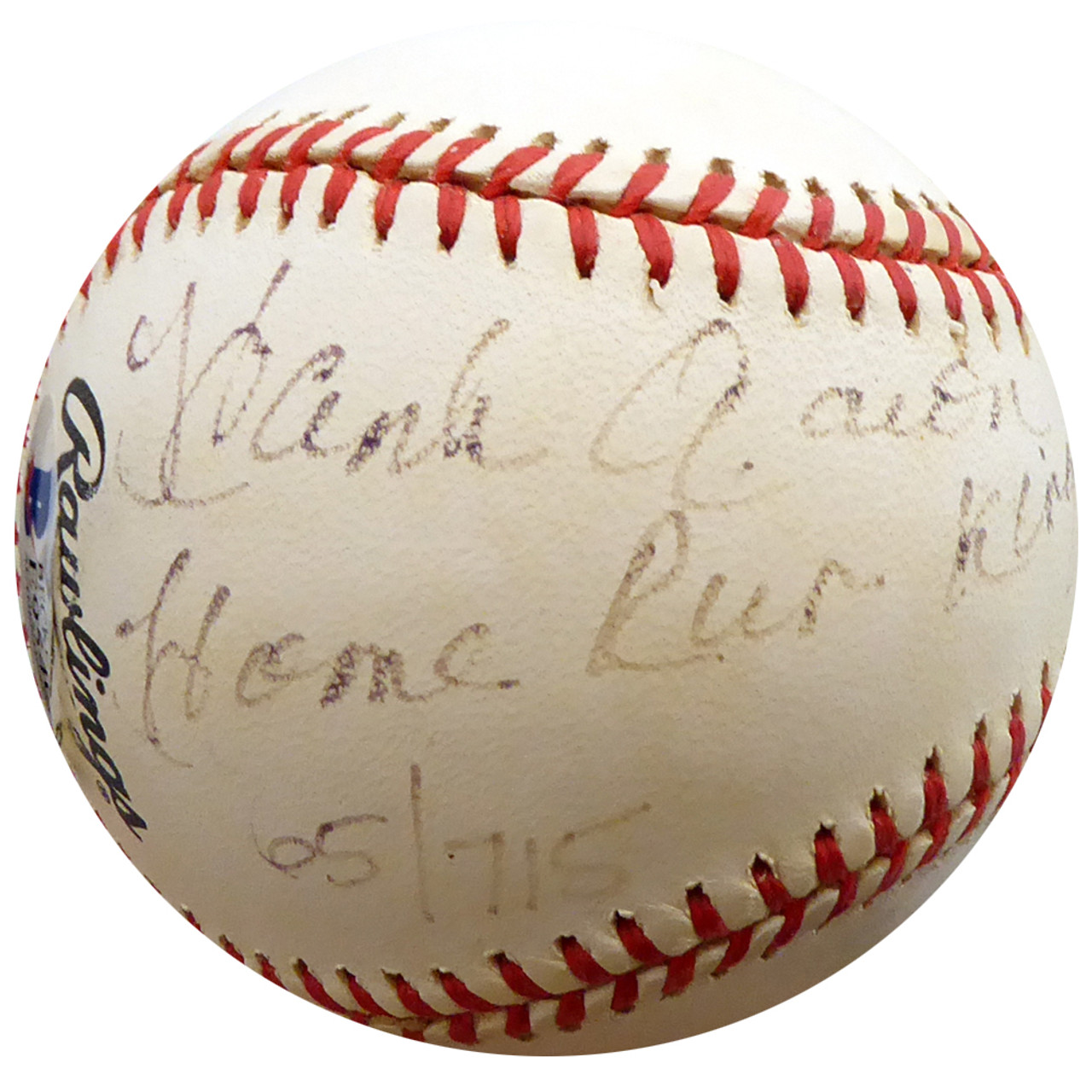 Hank Aaron Signed Autographed National League Baseball