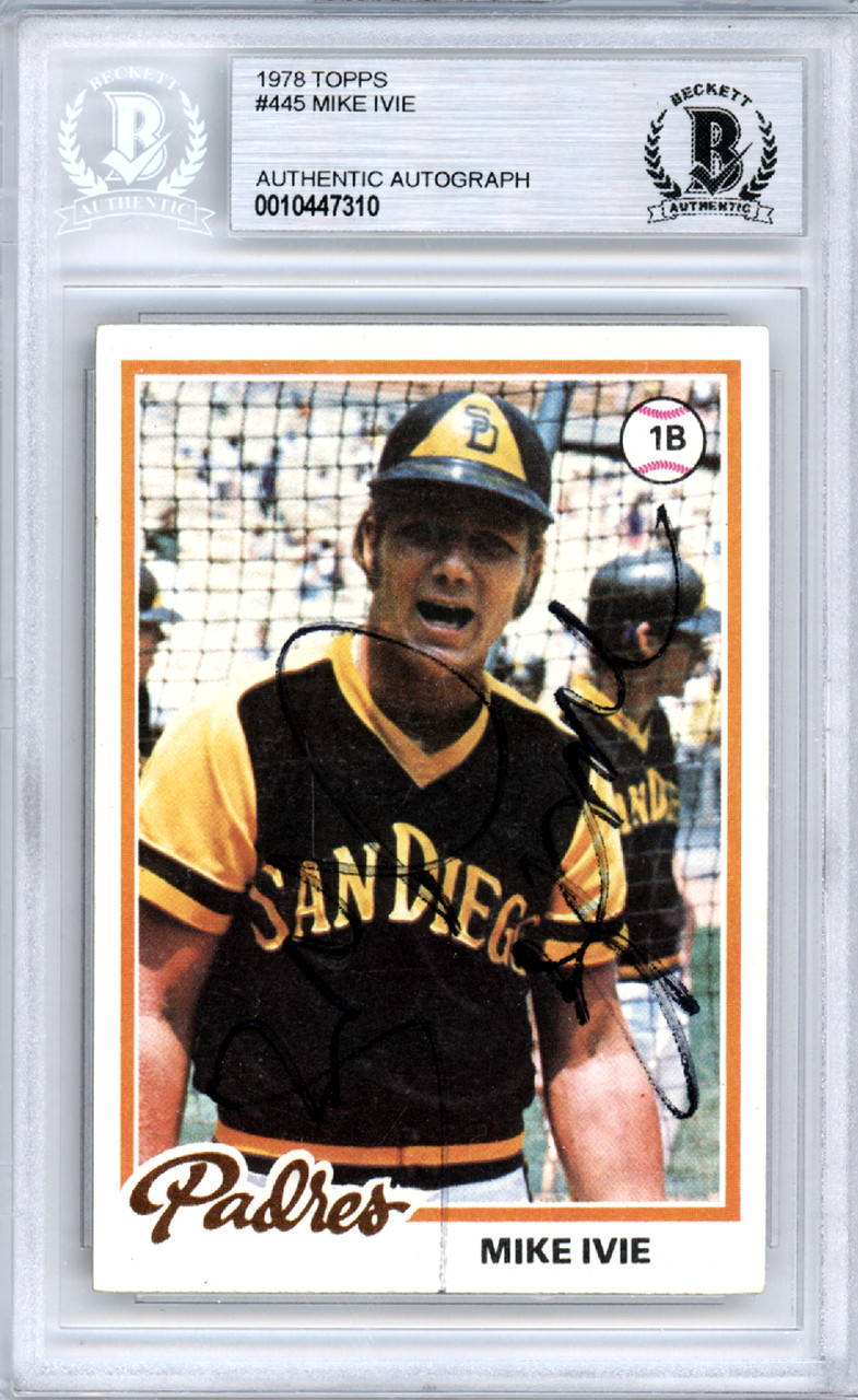 Mike Ivie Autographed 1978 Topps Card #445 San Diego Padres