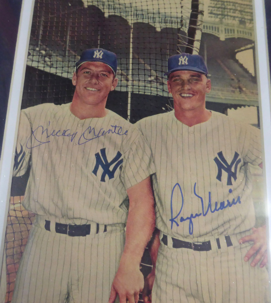 Mickey Mantle Signed Yankees Custom Framed Photo Display Inscribed No. 7  (Beckett)