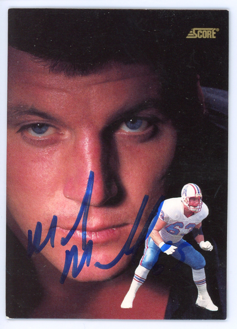  Houston Oilers Mike Munchak Autographed Blue Jersey