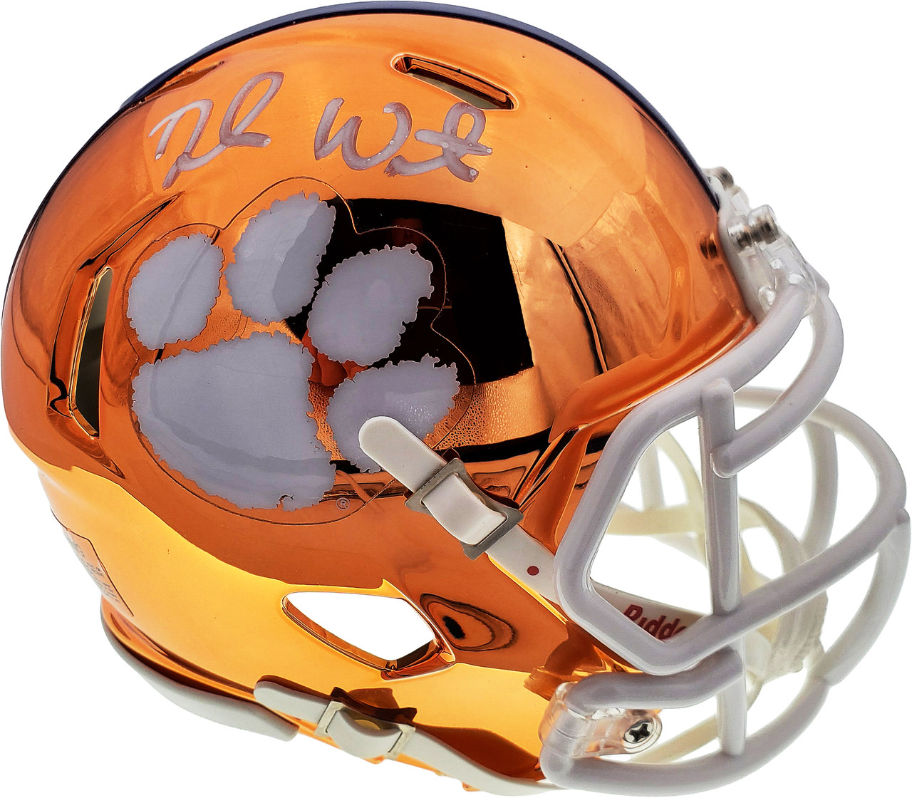 Deshaun Watson Autographed Mini Helmet Clemson Tigers Chrome Orange Riddell  Speed Beckett BAS