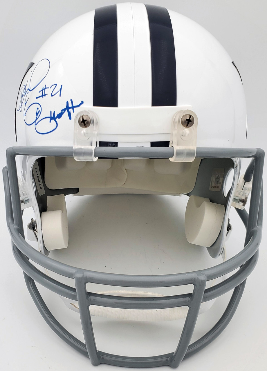 : Ezekiel Elliott Autographed Cowboys Flat Matte Black Full Size  Replica Speed Helmet Beckett BAS QR Stock #203005 : Sports & Outdoors