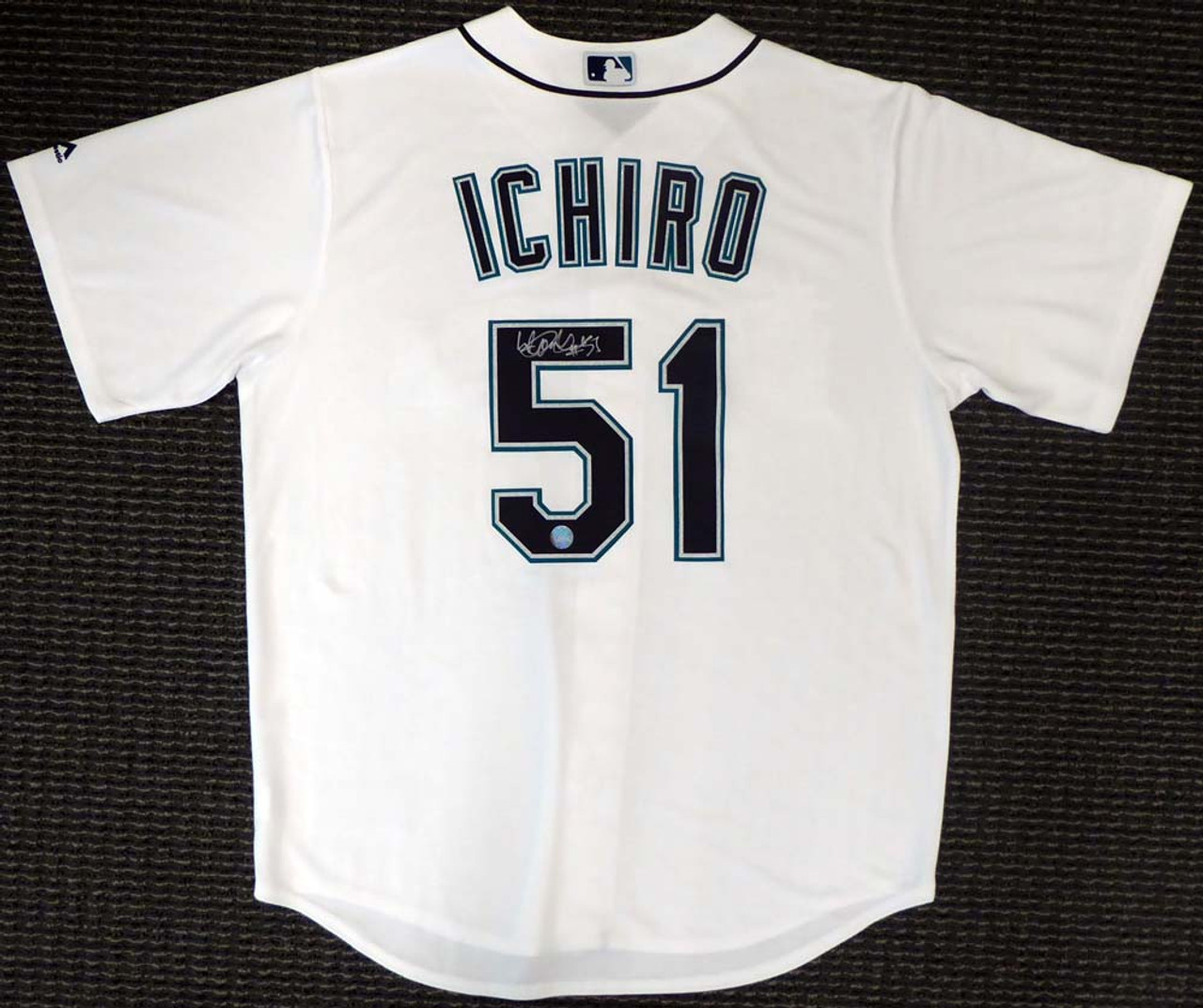 Seattle Mariners Ichiro Suzuki Autographed White Authentic Mitchell & Ness  2001 All Star Patch Jersey Size 44 IS Holo Stock #217975