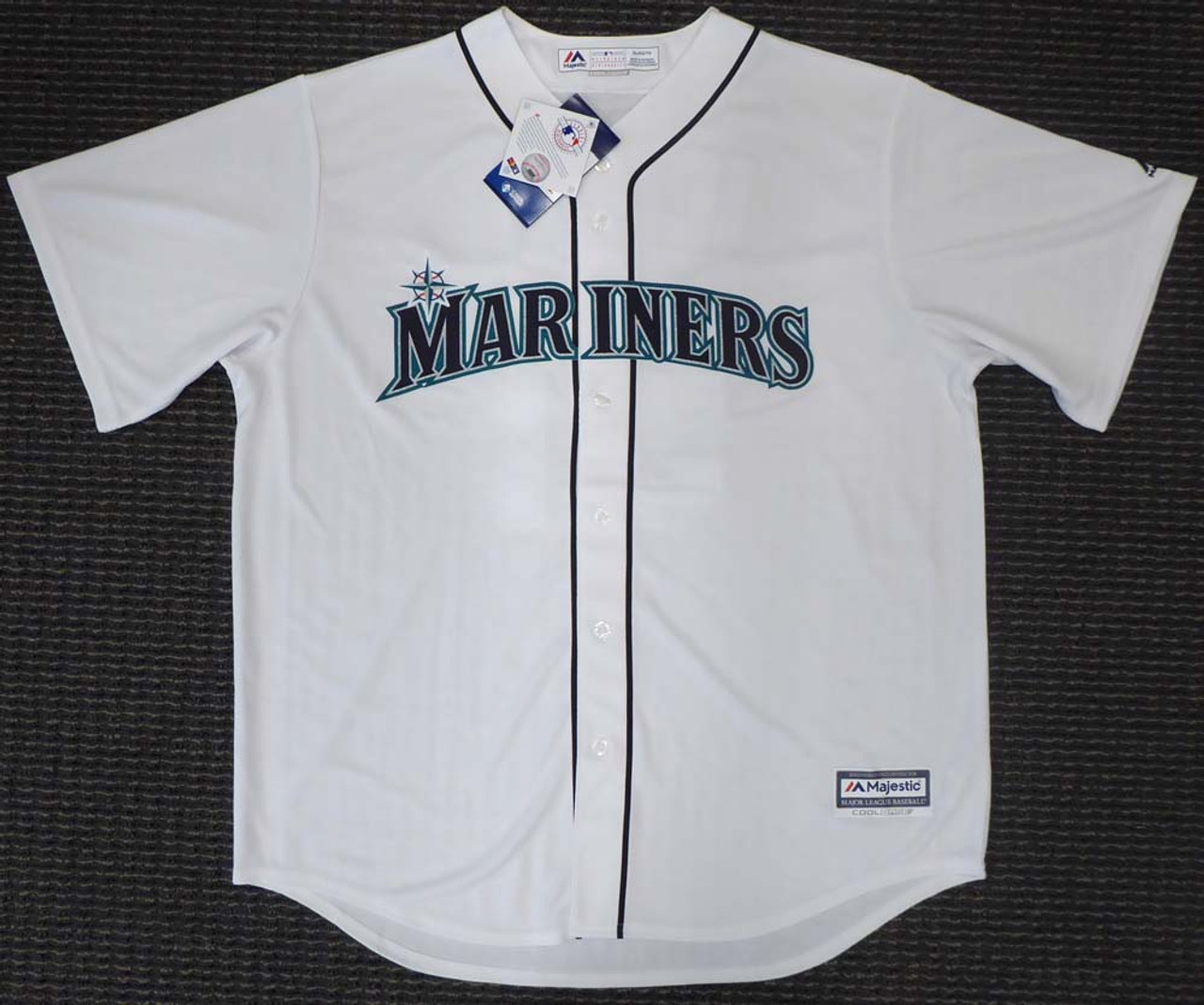 Men's Seattle Mariners Ichiro Suzuki Majestic White Home Flex Base  Authentic Collection Player Jersey