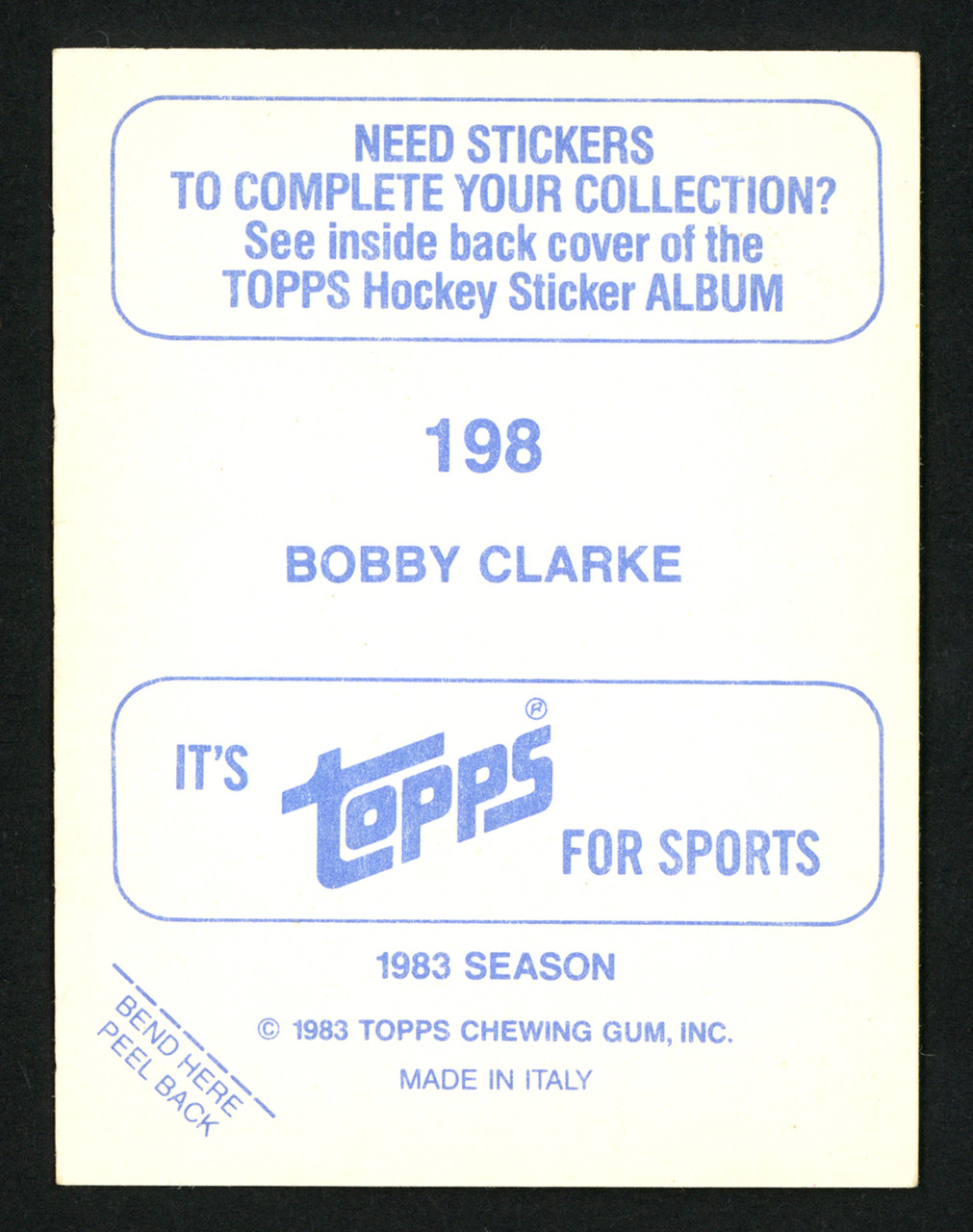 1983 O-Pee-Chee Bobby Clarke