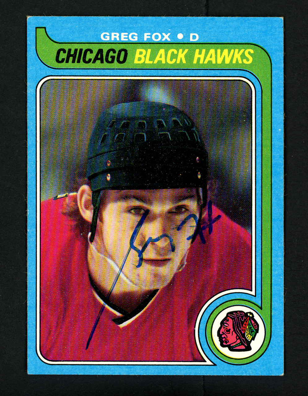 Greg Fox Autographed 1979-80 Topps Rookie Card #116 Chicago
