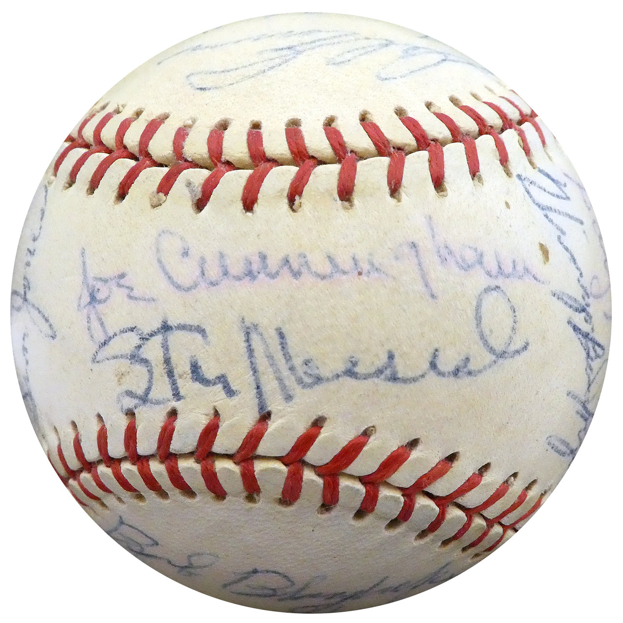 1957 St. Louis Cardinals Autographed Official Baseball With 30