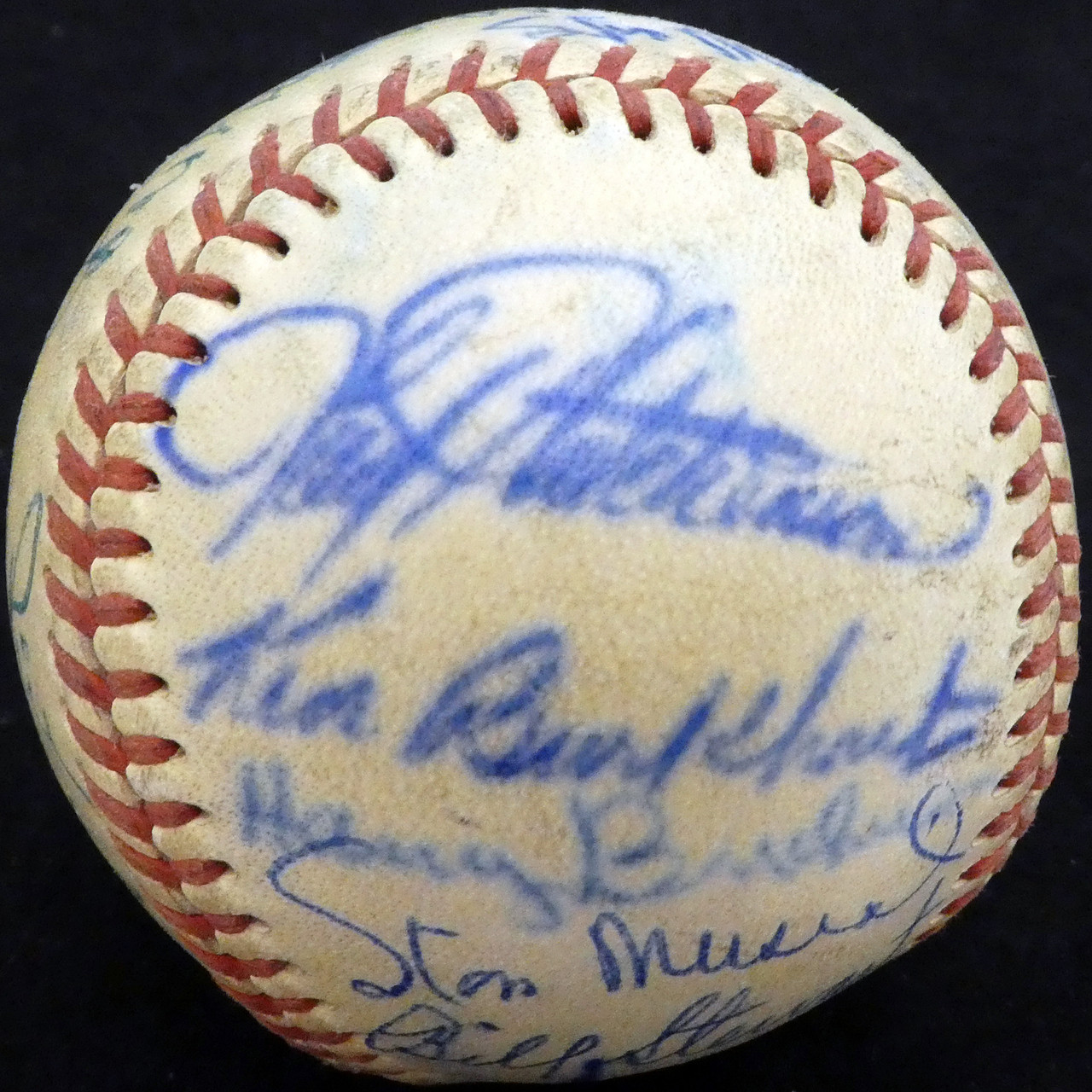 1950 Spring Training Autographed Official Baseball With 27 Total Signatures  Including Stan Musial & Mel Allen Beckett BAS #A52629