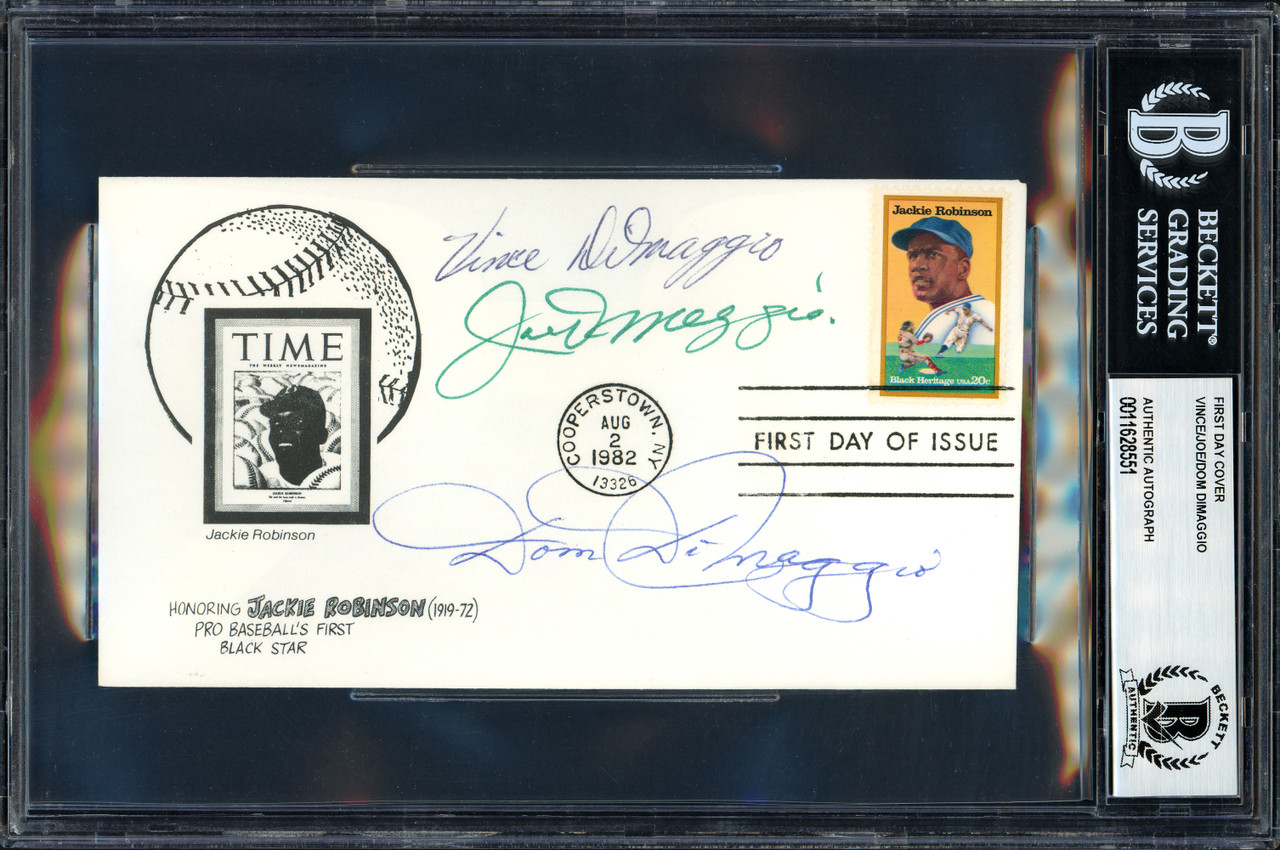 Joe DiMaggio, Dom DiMaggio & Vince DiMaggio Autographed Baseball - JSA