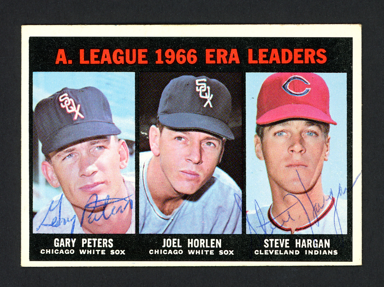 Gary Peters & Steve Hargan Autographed 1967 Topps Card #233 SKU