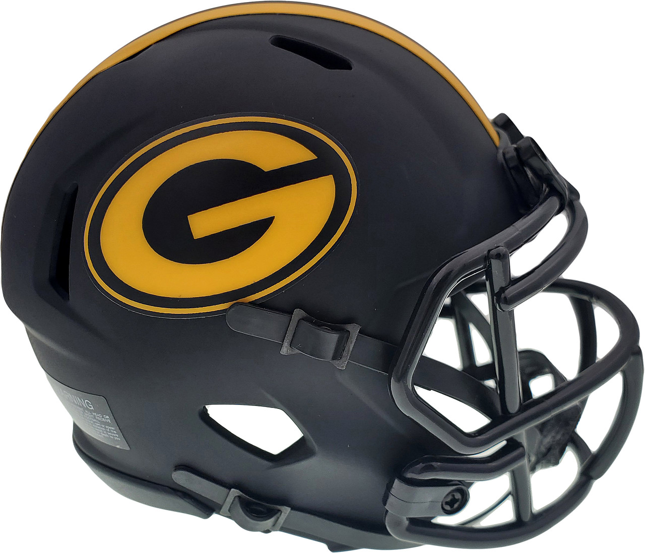 Green Bay Packers Unsigned Eclipse Black Speed Mini Helmet Stock #163513