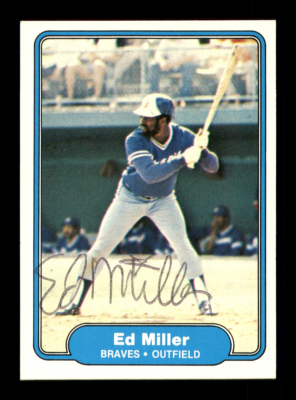 Ed Miller Autographed 1982 Fleer Card #441 Atlanta Braves SKU