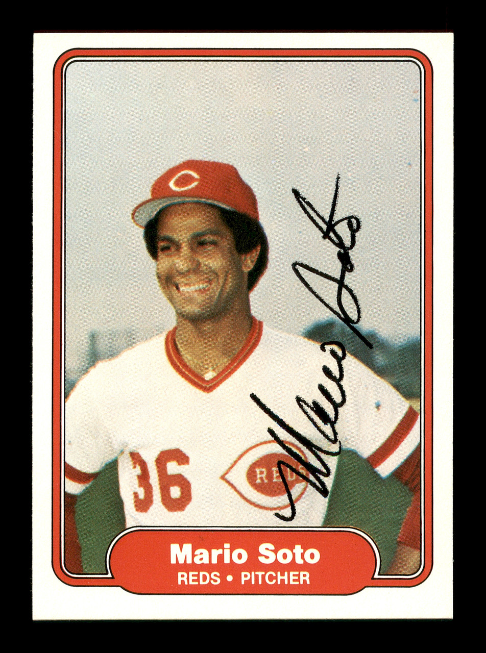 Mario Soto Autographed 1982 Fleer Card #83 Cincinnati Reds SKU