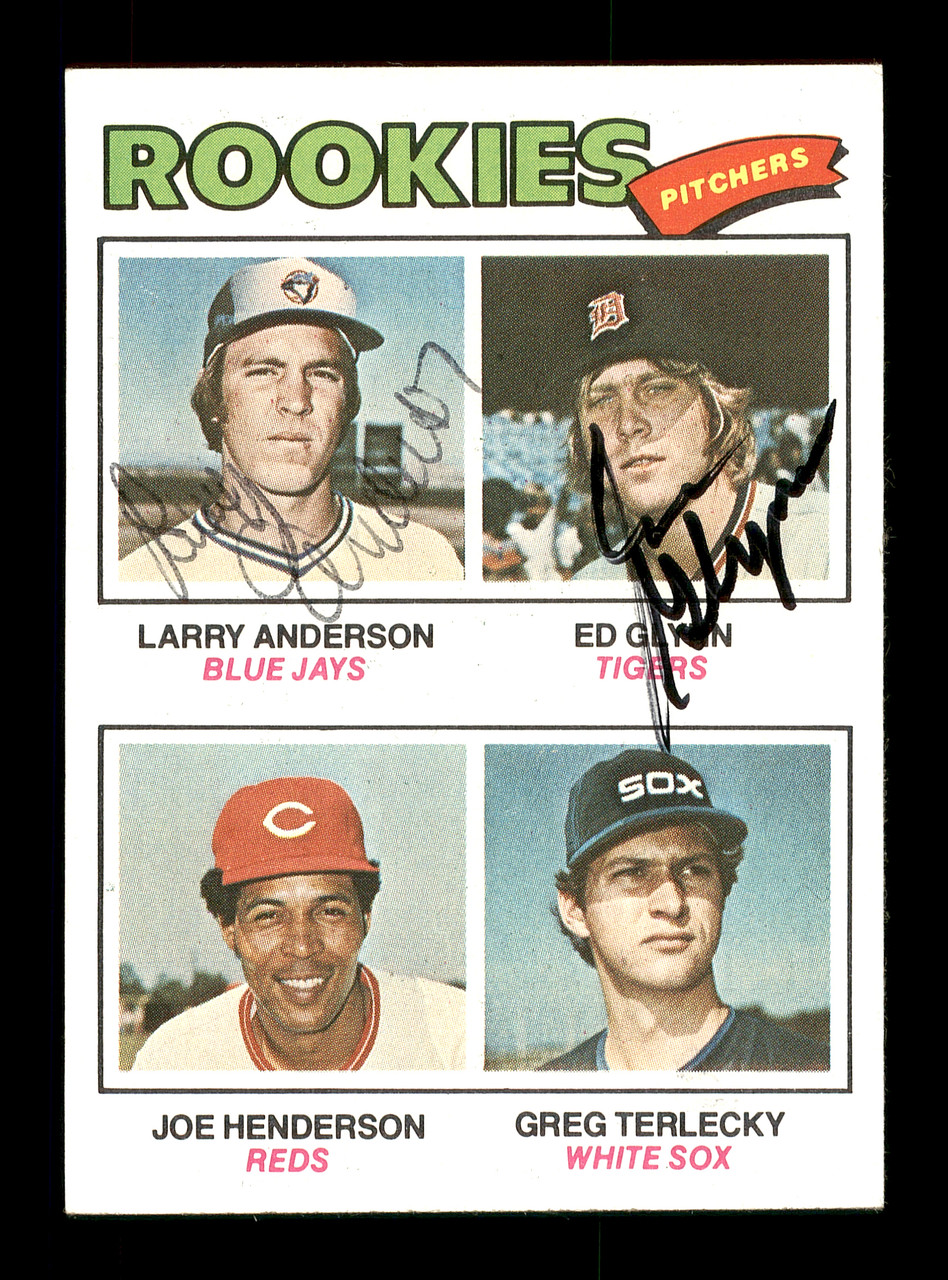 Larry Anderson & Ed Glynn Autographed 1977 Topps Rookie Card