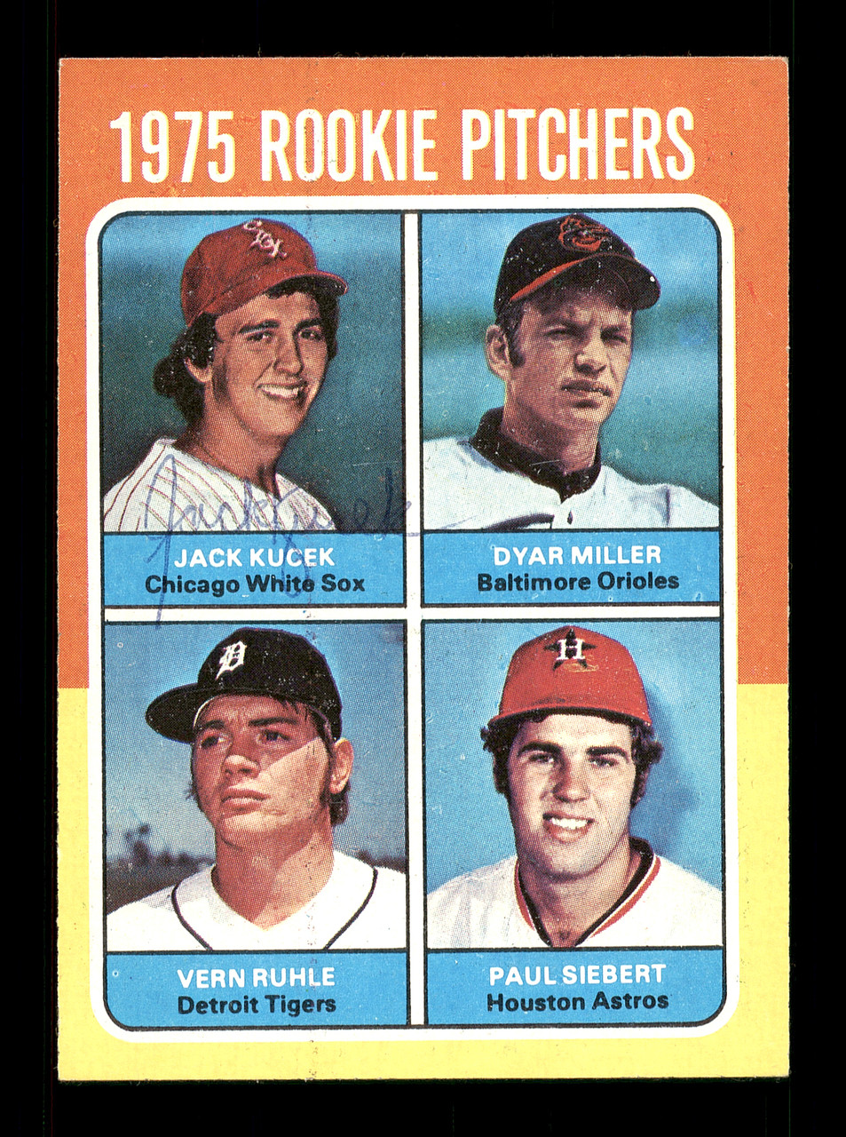 Jack Kucek Autographed 1975 Topps Rookie Card #614 Chicago White Sox SKU  #168520