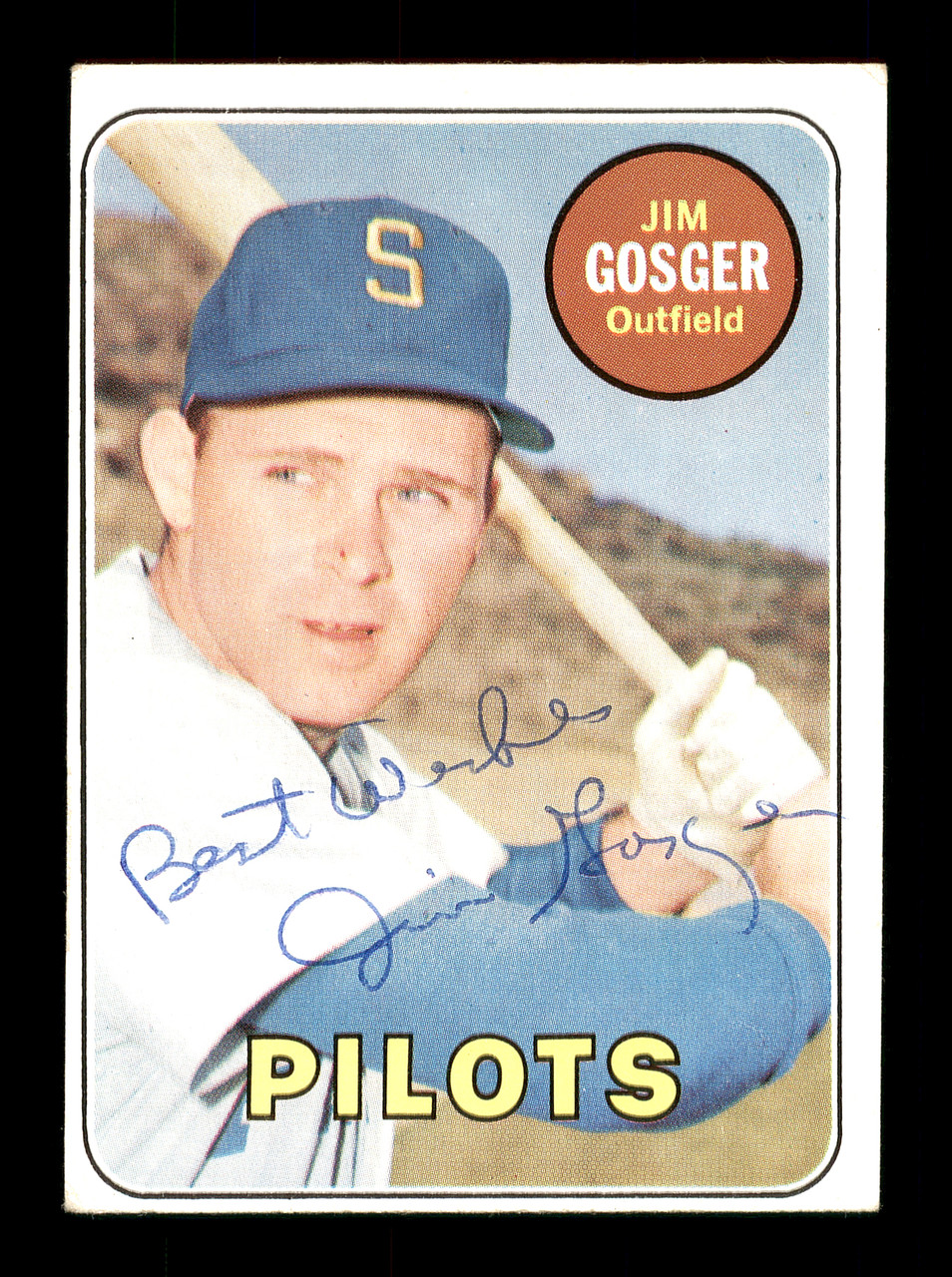 Darrell Brandon Autographed 1969 Topps Card #301 Seattle Pilots