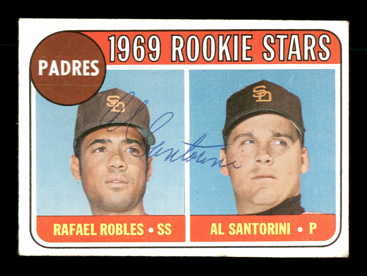 Al Santorini Autographed 1969 Topps Rookie Card #592 San Diego Padres SKU  #171125 - Mill Creek Sports