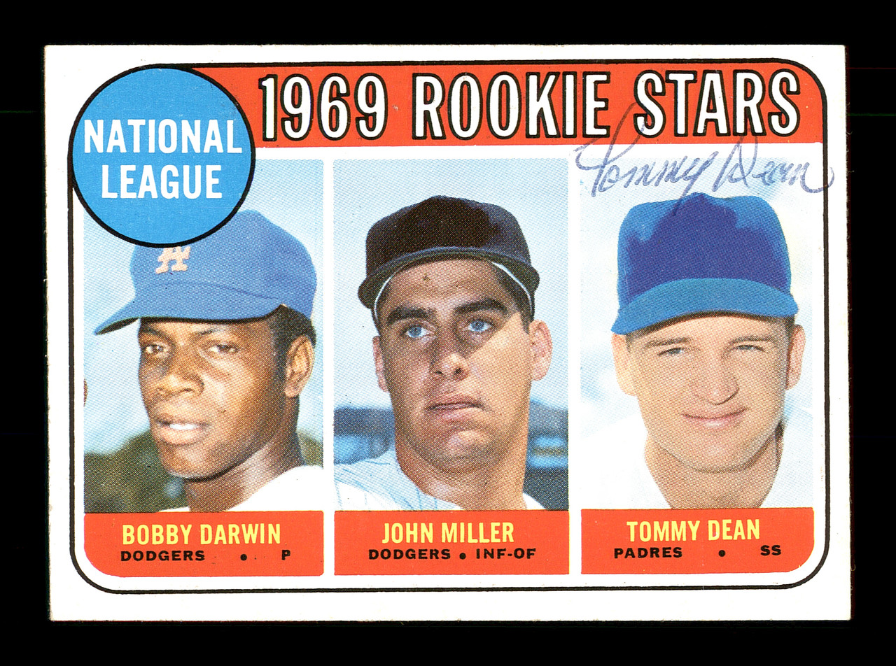 Tommy Dean Autographed 1969 Topps Rookie Card #641 San Diego Padres SKU  #171153 - Mill Creek Sports