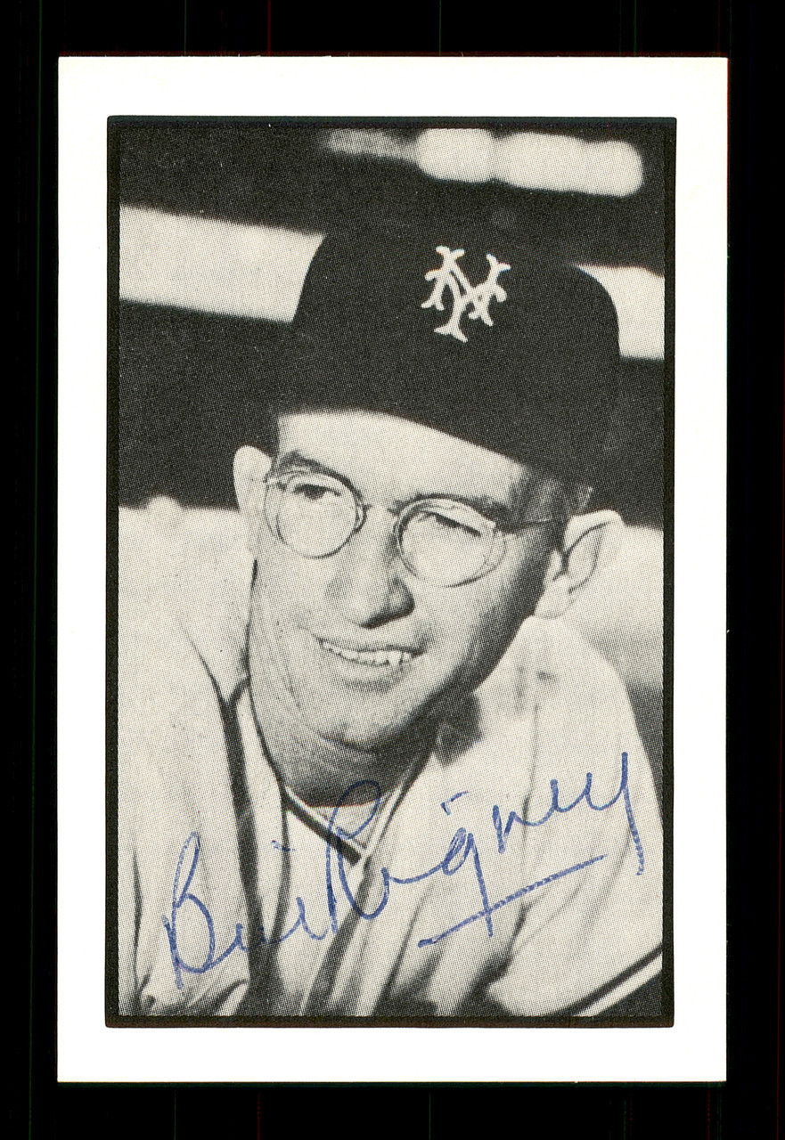 Bill Rigney Autographed 1983 Bowman 1953 Bowman Reprint Card #3 New York  Giants SKU #172227 - Mill Creek Sports