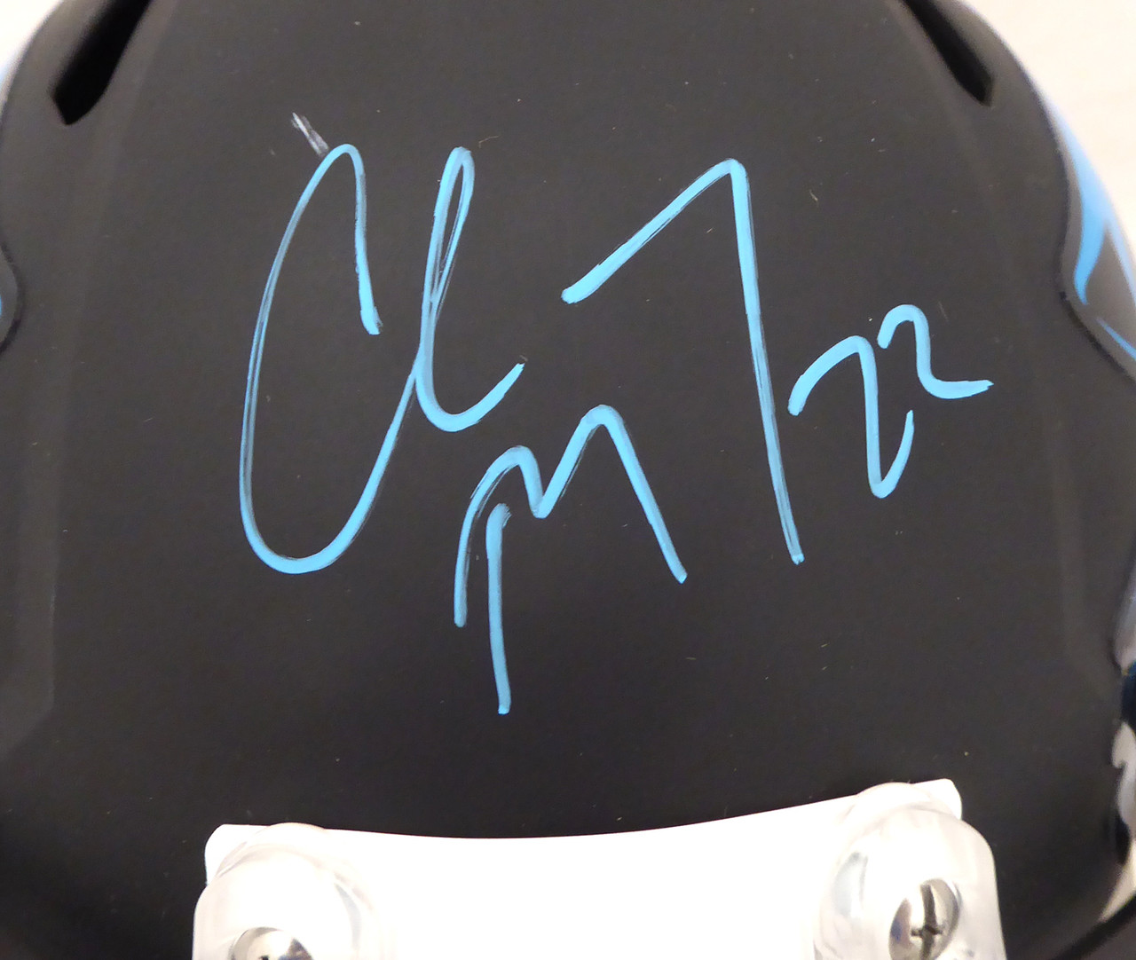 Christian McCaffrey Autographed Carolina Panthers Black AMP Full Size Speed  Replica Helmet (Scuff) Beckett BAS #WA47391 - Mill Creek Sports