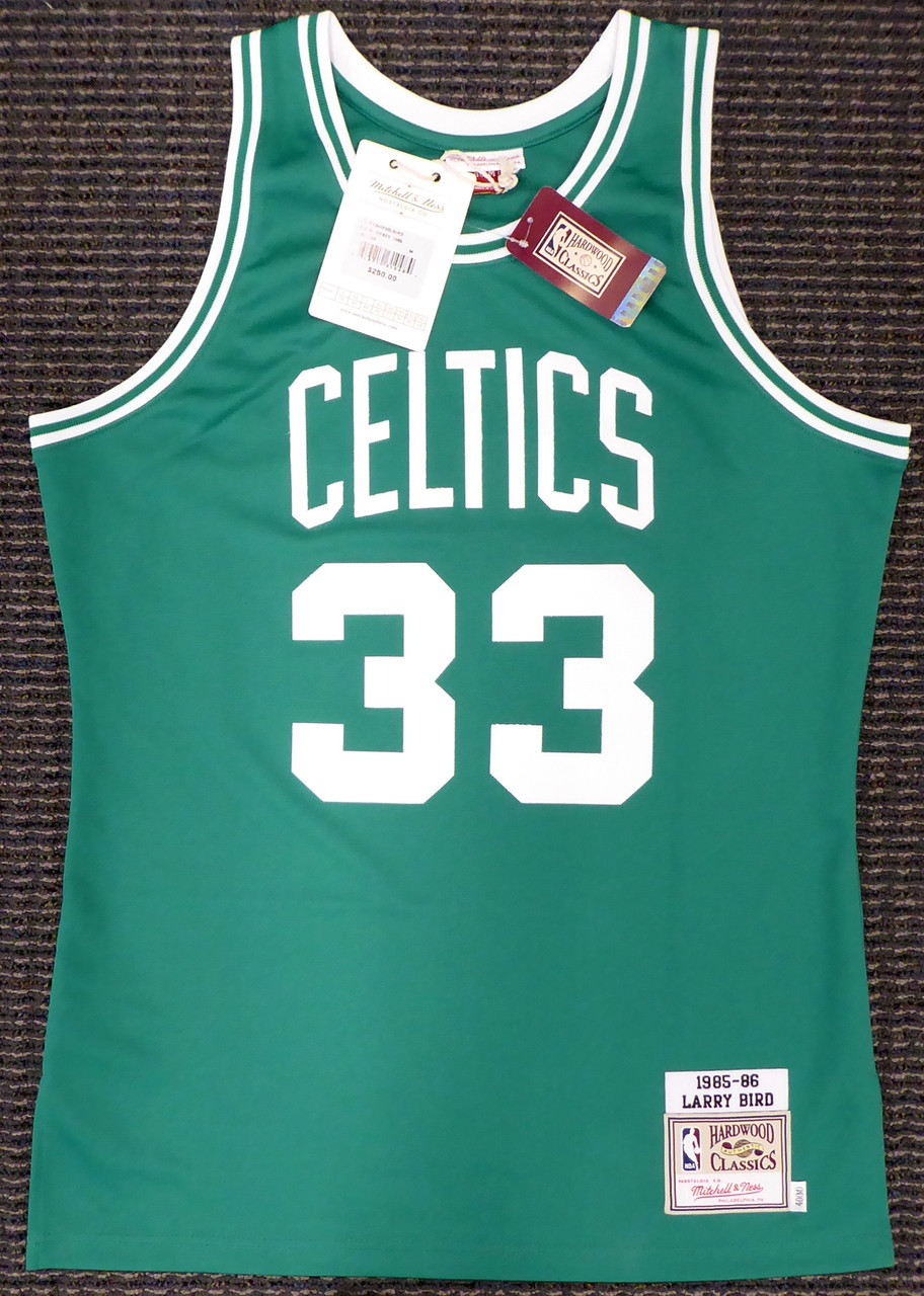 Larry Bird Boston Celtics Autographed Green Authentic Mitchell and Ness  Jersey