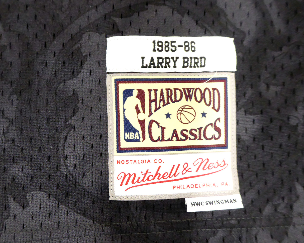 Boston Celtics Larry Bird Autographed Black Mitchell & Ness Gold