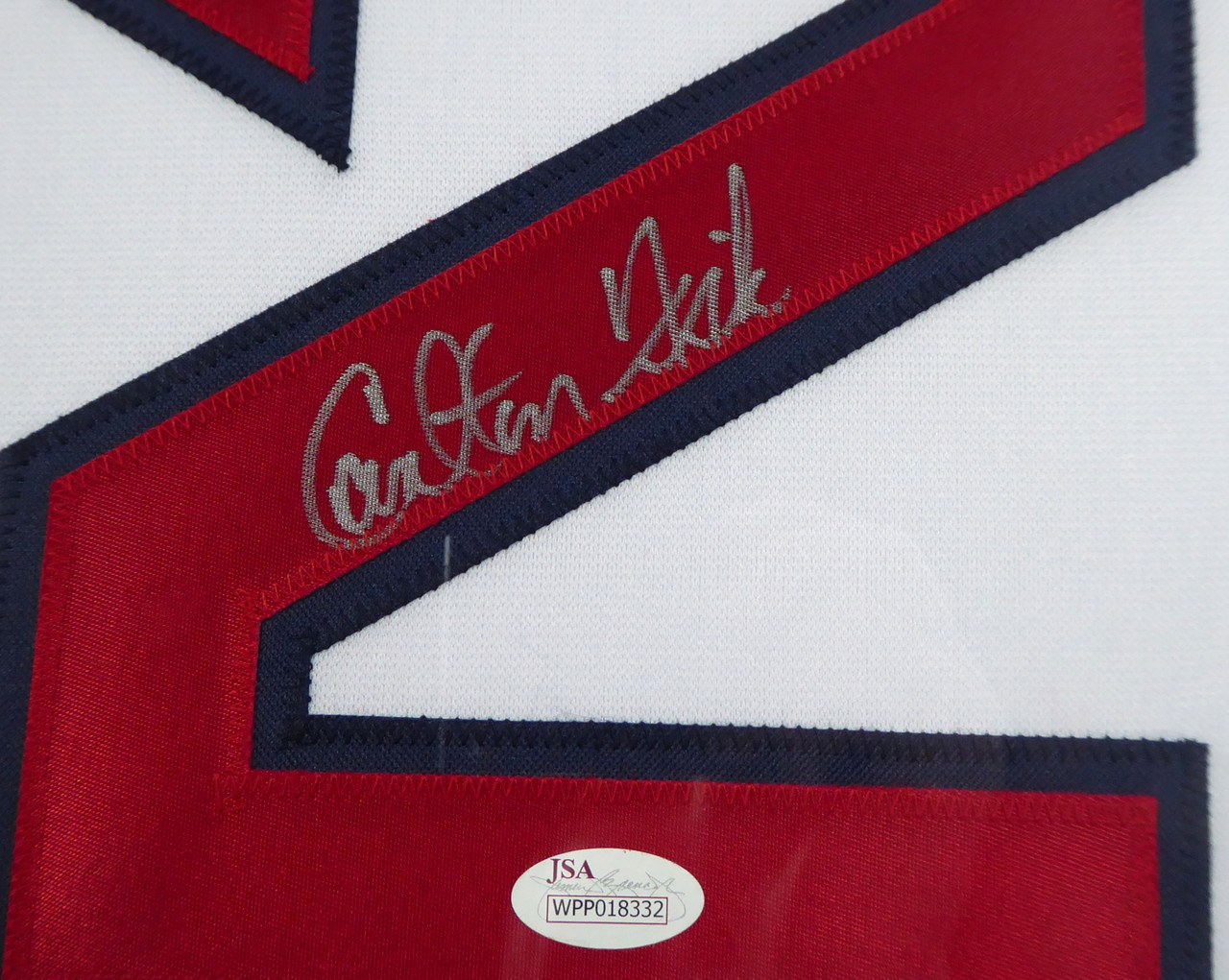 Boston Red Sox Carl Yastrzemski Autographed Framed White Majestic Cool Base  Jersey HOF 89 Beckett BAS Stock #174303 - Mill Creek Sports