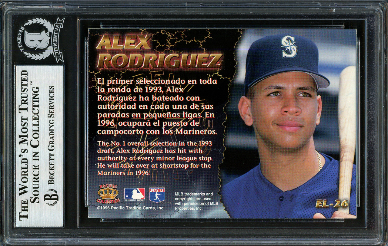 1996 PACIFIC CROWN COLLECTION ESTRELLAS LATINAS ALEX RODRIGUEZ #EL-26 PSA 9  MINT 56620975