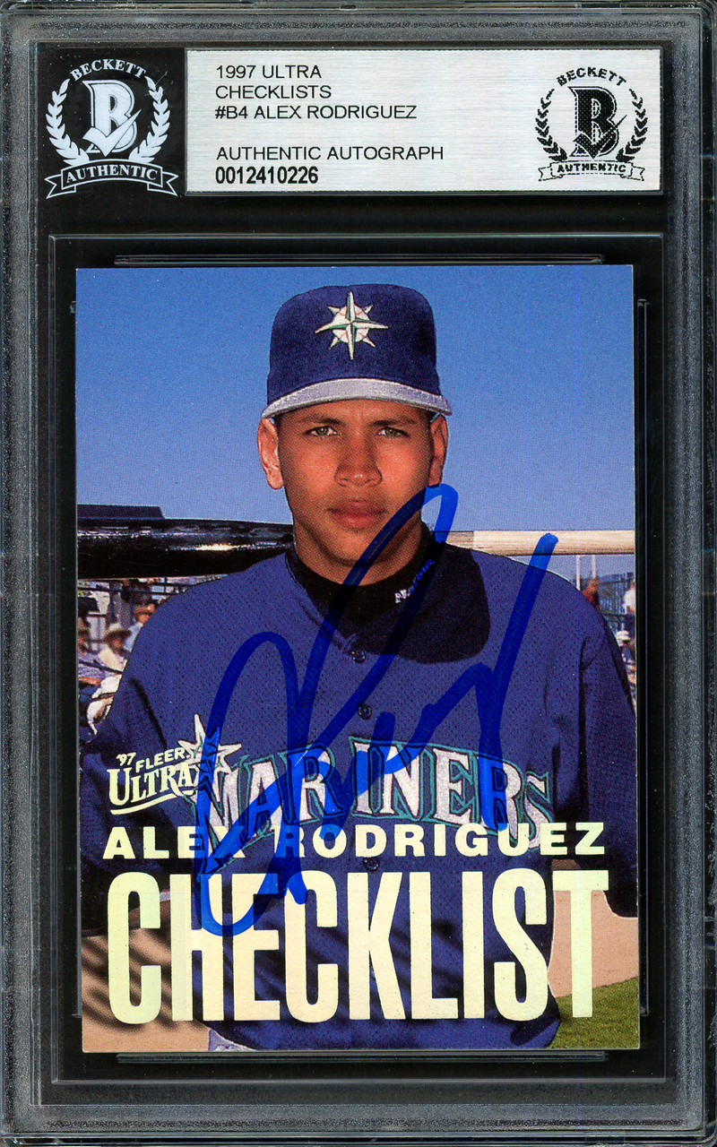 Alex Rodriguez Autographed 1997 Pacific Prisms Card #65 Seattle Mariners  Beckett BAS #12410249 - Mill Creek Sports