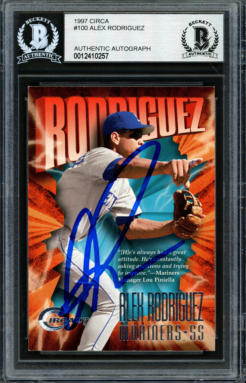 Alex Rodriguez Autographed Signed 1998 Skybox Dugout Access Card