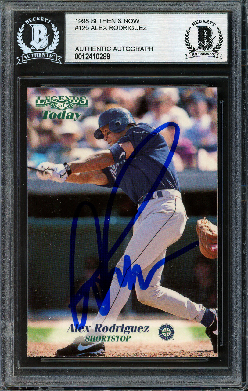 Alex Rodriguez Autographed 1998 Fleer Sports Illustrated Card #125 Seattle  Mariners Beckett BAS #12410289