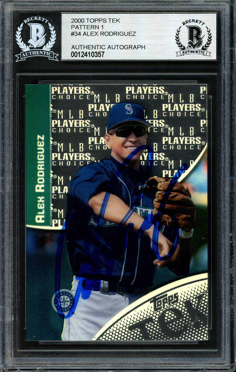 Alex Rodriguez Autographed 2000 Upper Deck Black Diamond Card #77