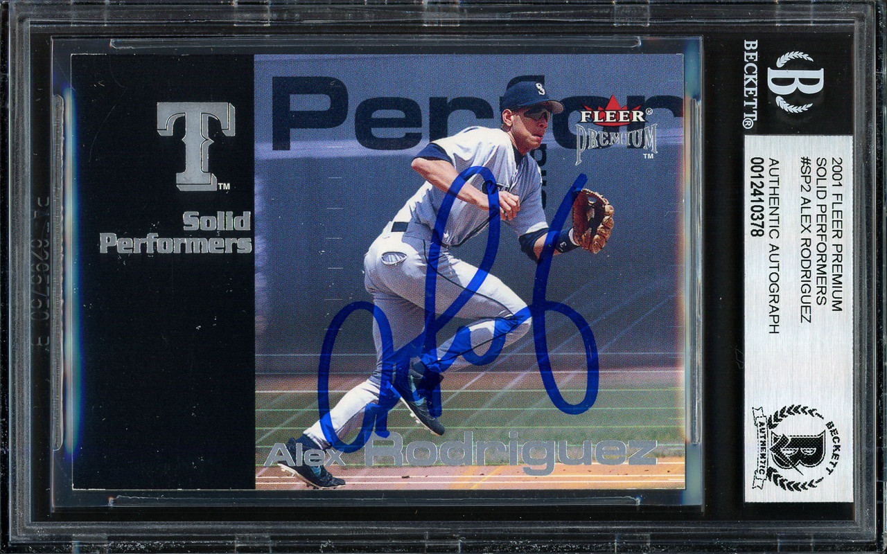 Alex Rodriguez Autographed 2003 Fleer EX Card #67 Texas Rangers