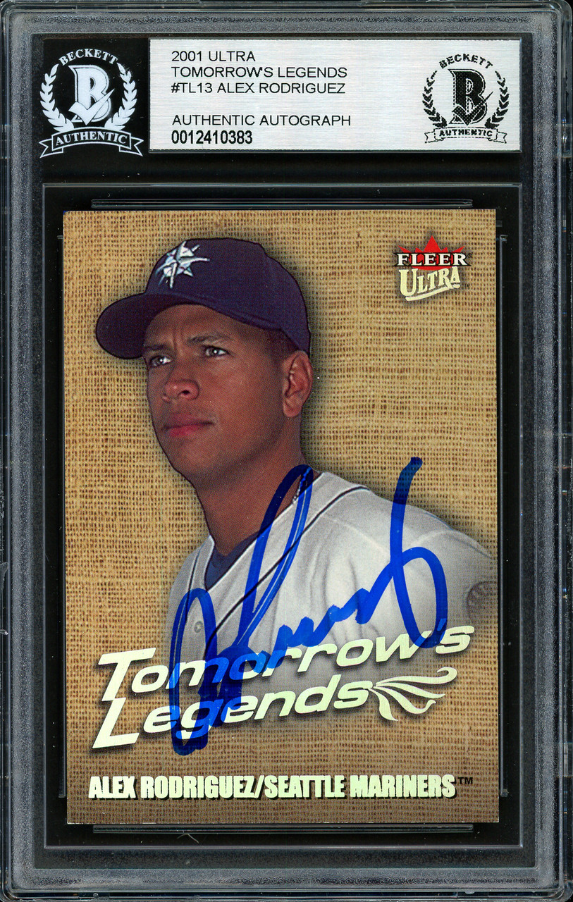 Alex Rodriguez Autographed 2000 Upper Deck Black Diamond Card #77