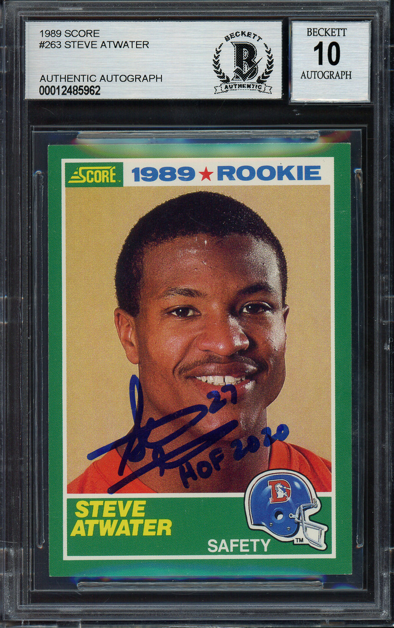 Steve Atwater Autographed 1989 Score Rookie Card 263 Denver