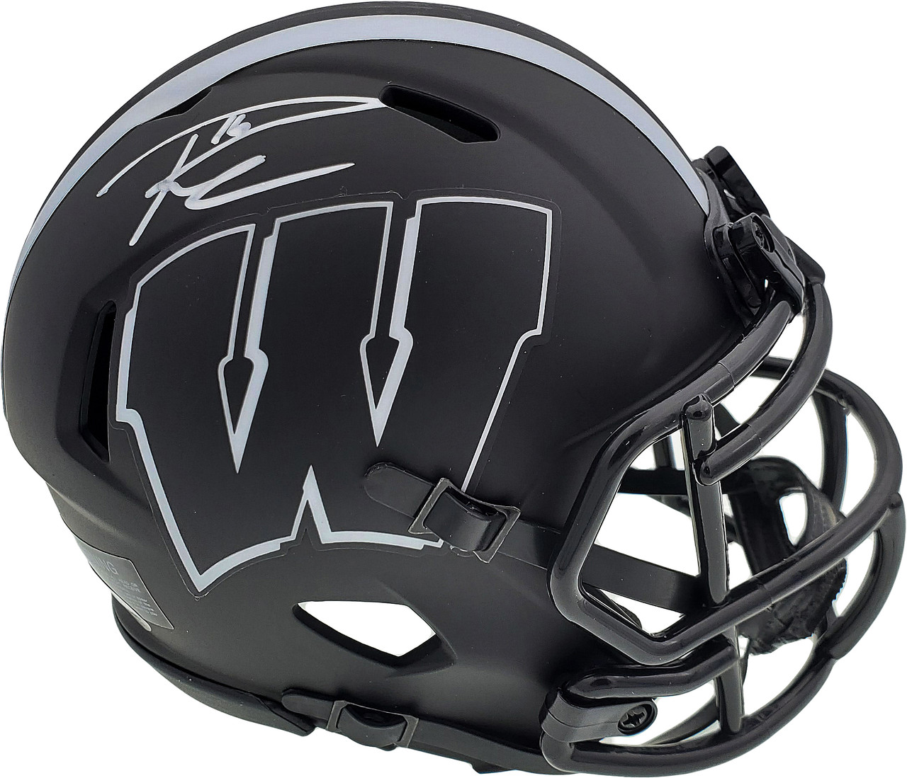 Russell Wilson Autographed Wisconsin Badgers Black Eclipse Speed