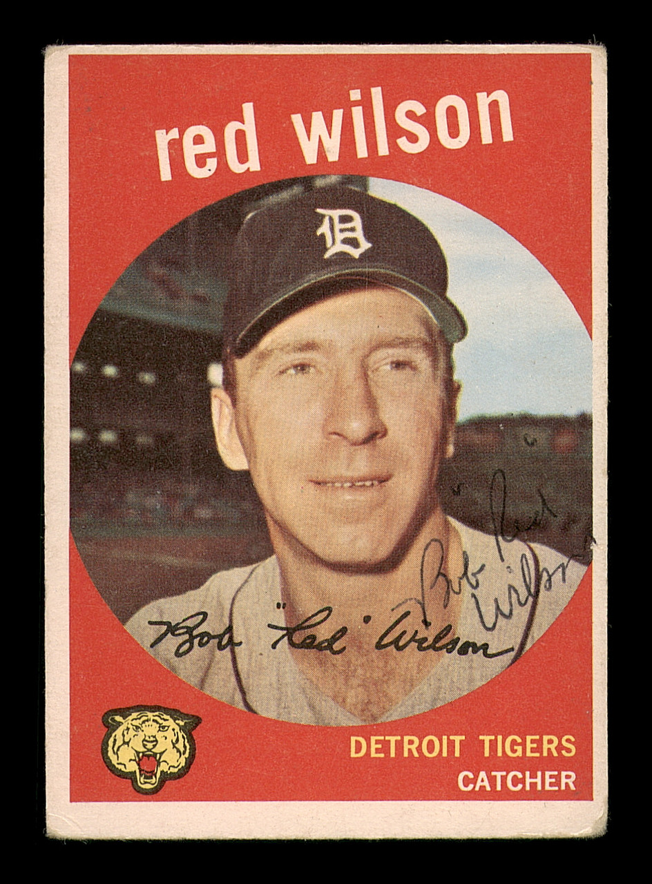 Bob Red Wilson Autographed 1959 Topps Card #24 Detroit Tigers